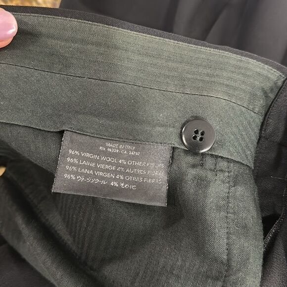 Prada Classic Virgin Wool Blend Slim Straight Black Trousers Size 38 - Picture 7 of 12